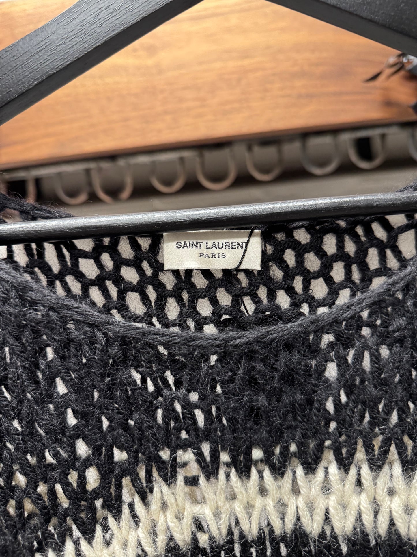 2016 Saint Laurent by Hedi Slimane ‘Loose Gauge’ Wool Striped Knit Sweater