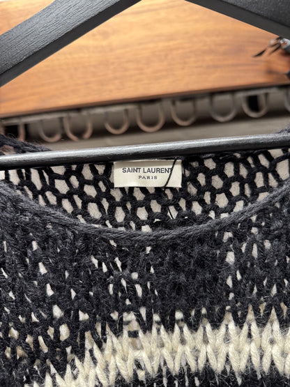 2016 Saint Laurent by Hedi Slimane ‘Loose Gauge’ Wool Striped Knit Sweater