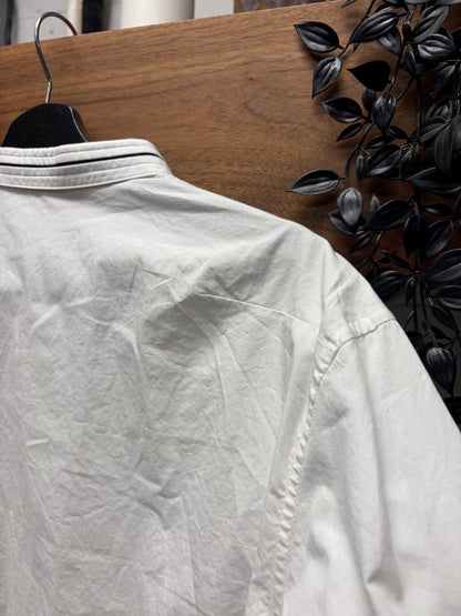 Dior Homme Striped Collar ‘French Button Up’ White Dress Shirt