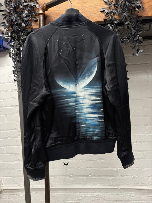 AW2016 Saint Laurent by Hedi Slimane ‘Moonlight on the Water’ Silk Bomber Jacket