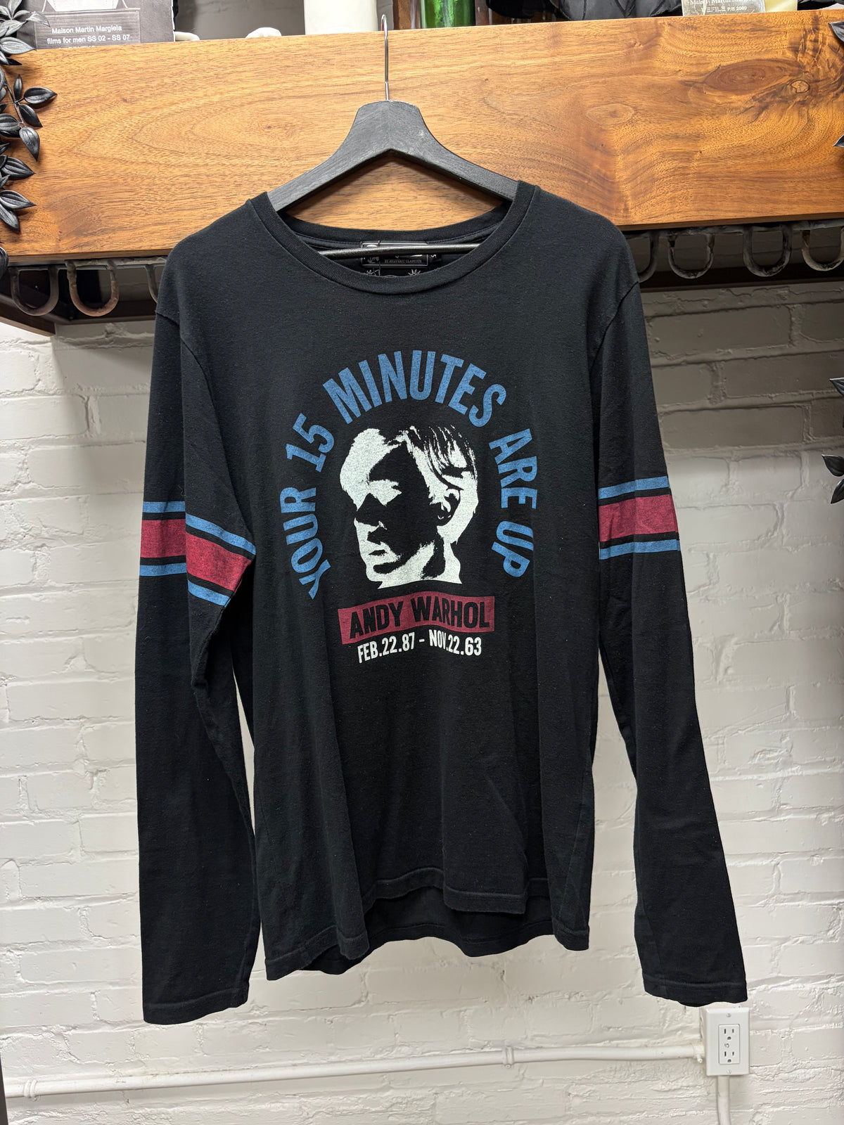 Hysteric Glamour x Andy Warhol ‘Times Up’ Long Sleeve Graphic Shirt