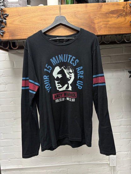 Hysteric Glamour x Andy Warhol ‘Times Up’ Long Sleeve Graphic Shirt