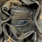 If Six Was Nine Mudmax ‘Pierced’ Dirt Washed Blue Flare Cut Denim