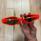 Balenciaga Xpander Orange Tinted Wraparound Sunglasses