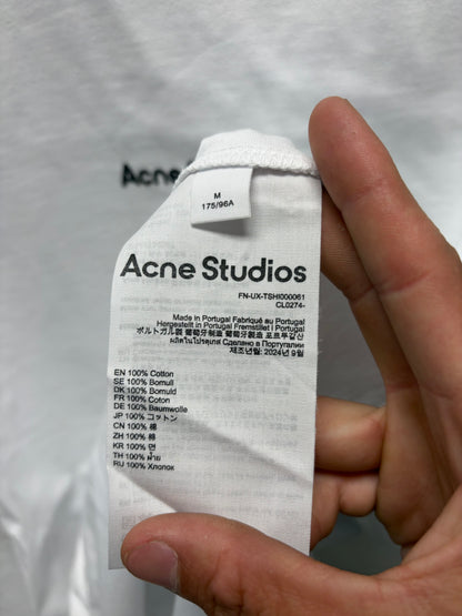 Acne Studios ‘Minimal Logo’ White Oversized Cotton T-Shirt