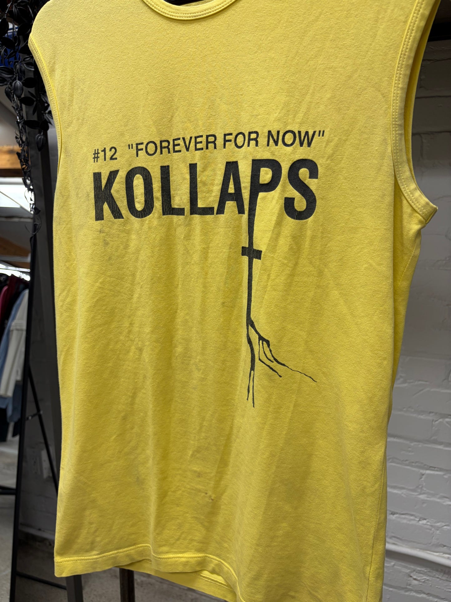 SS2002 Raf Simons ‘Kollaps’ Yellow Tank Top