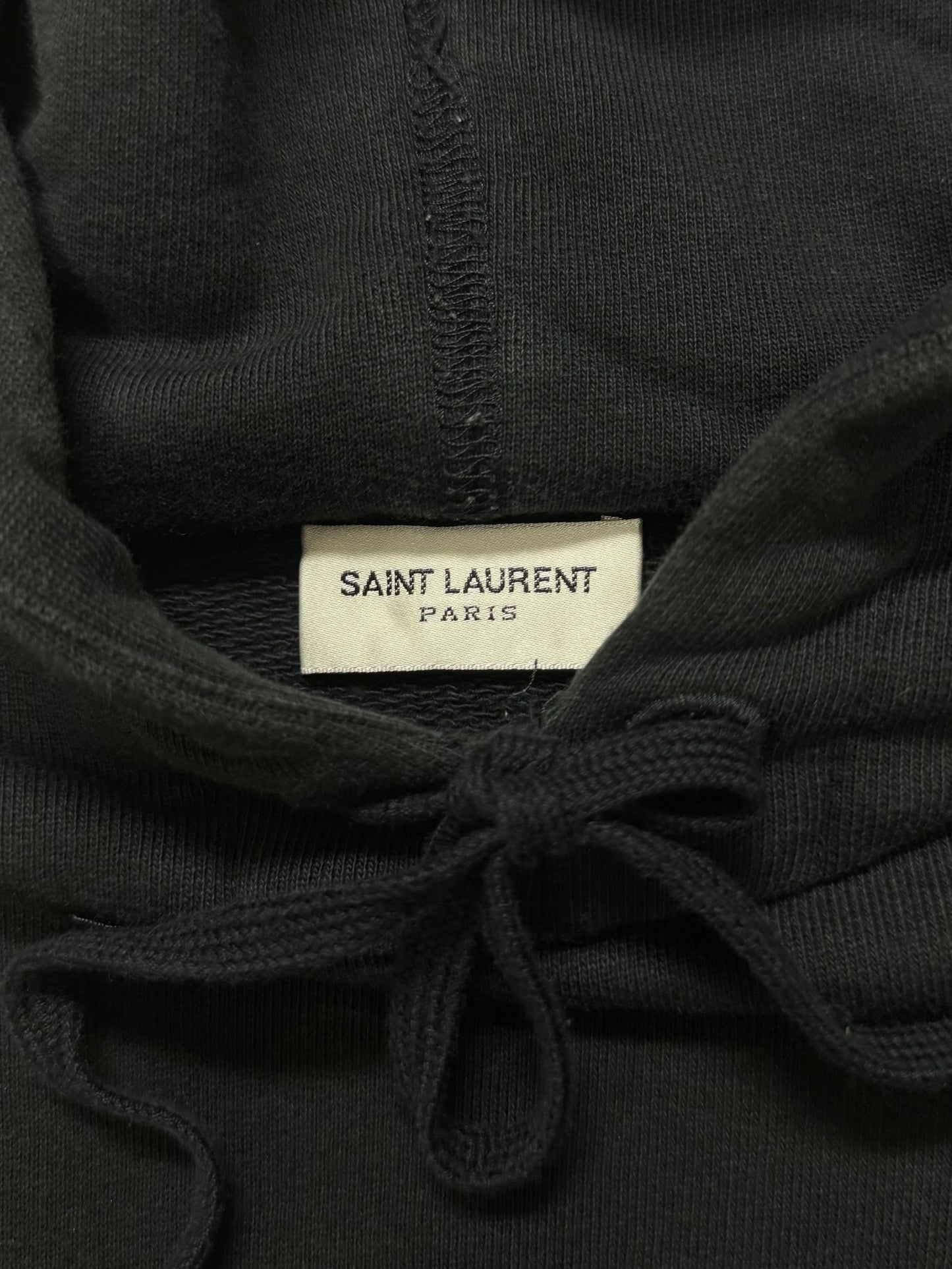 SS2019 Saint Laurent ‘Stars’ Black Logo Pullover Hoodie