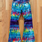 SS2001 Junya Watanabe Tye Dye Psychedelic Flared Denim