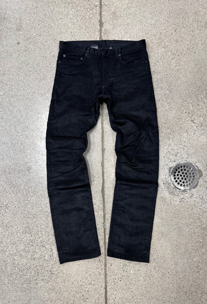 Dior Homme by Hedi Slimane ‘Waxed’ Black Corduroy Pants