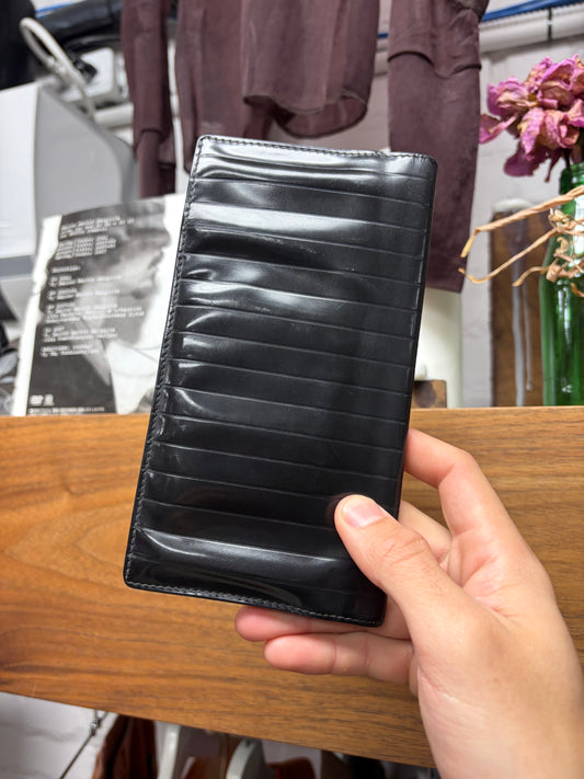 AW2008 Dior Homme ‘Lumiere du Nord’ Black Pleated Leather Wallet
