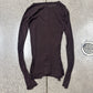 SS2022 Rick Owens ‘Fogachine’ Oxblood Sheer Layering Long Sleeve