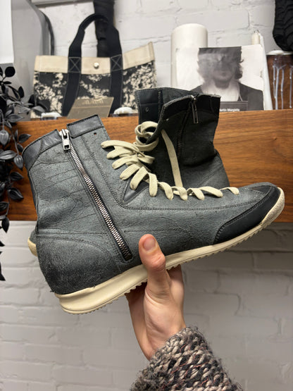 Maison Margiela Leather ‘Boxing’ Lace Up High Top Sneakers