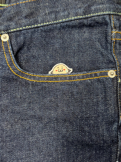 20472011 Hyoma Raw Blue Straight Leg Denim