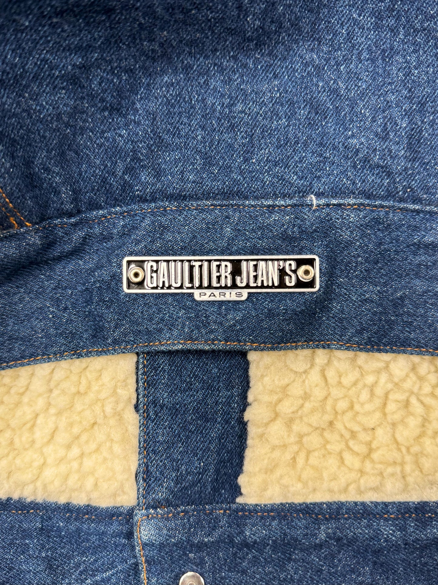 Vintage 90’s Jean Paul Gaultier Shearling Denim Jacket