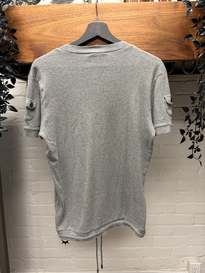 Dolce & Gabbana Mens Grey Jersey Cotton V-Neck Shirt