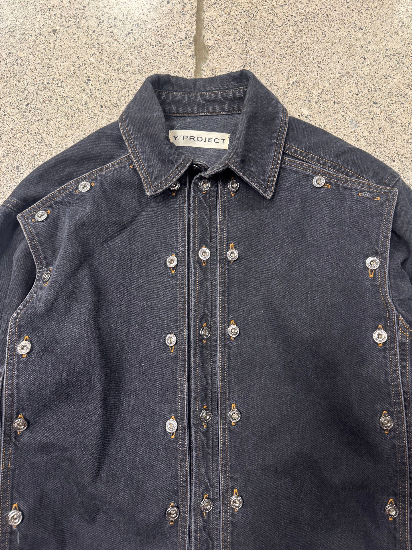 Y-Project ‘Armour Plating’ Button Closure Denim Jacket