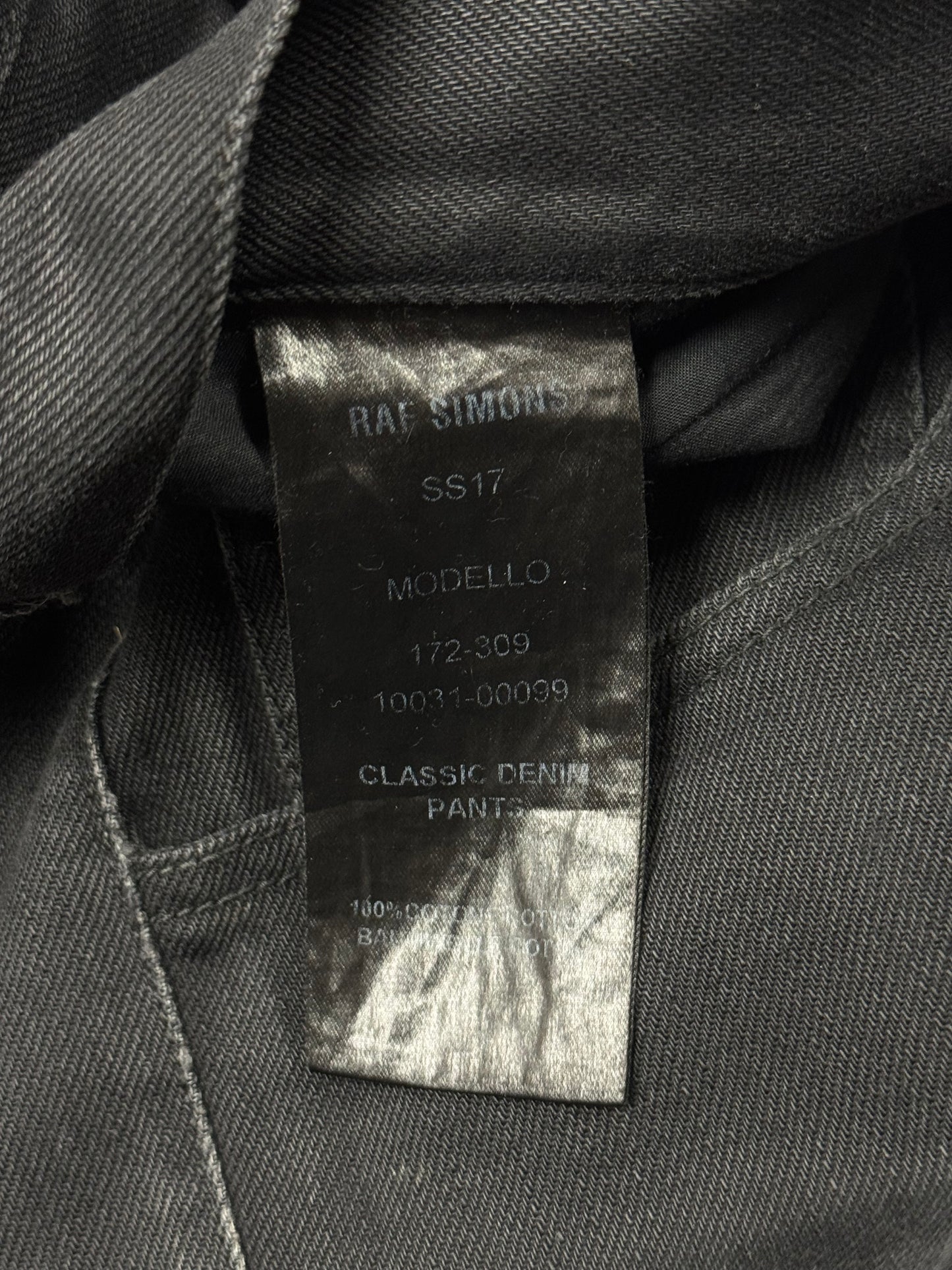 SS2017 Raf Simons ‘RS’ Patch Logo Denim