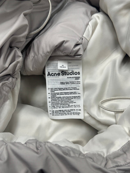 Acne Studios Padded ‘Cloud Grey’ Collared Zip-Up Bomber Jacket