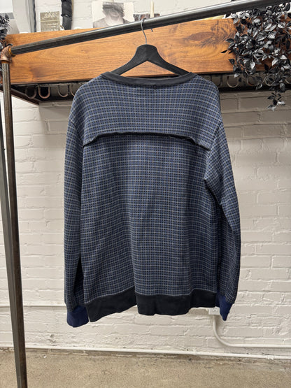 AW2015 Undercover ‘No Borders’ Plaid Crewneck Sweatshirt