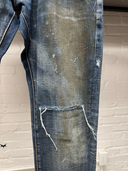 Dior Homme Dirt Washed Blue ‘Unaltered’ Skinny Cut Denim