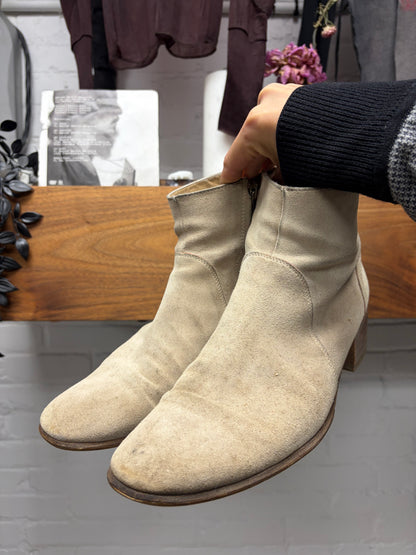 SS2005 Dior Homme Re-Edition Tan Suede Pointed Toe Chelsea
Boots
