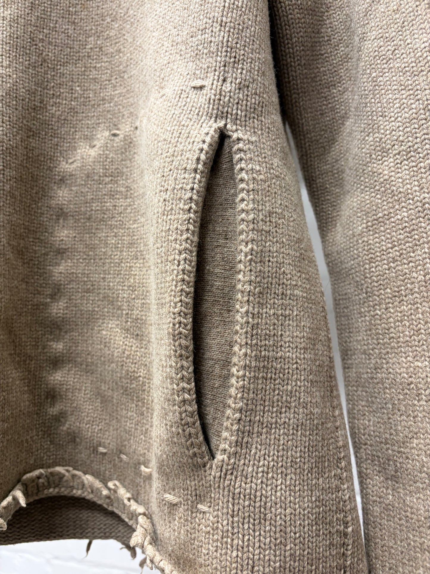 SS2002 Yves Saint Laurent Rive Gauche by Tom Ford ‘Safari’ Raw Hem ‘Roll Neck’ Sweater
