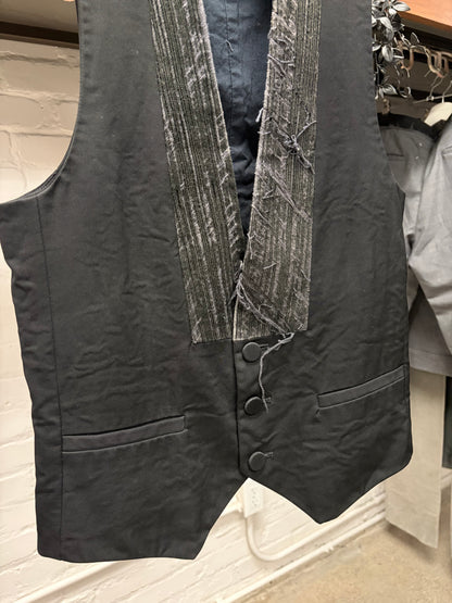 Maison Martin Margiela Boiler Vest with Pleated Denim Lapels