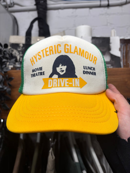 Hysteric Glamour ‘Drive In Theatre’ Yellow/Green Mesh Trucker Hat
