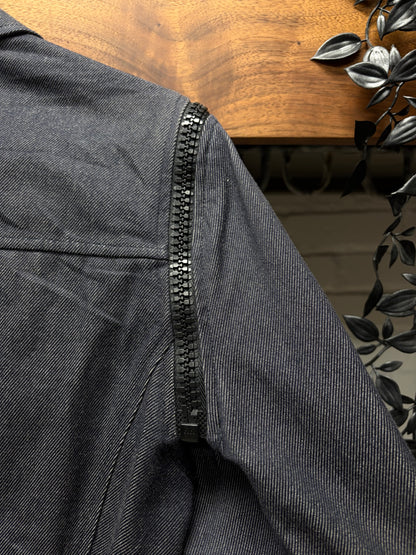 Vintage Miu Miu Denim Trucker Jacket with Zipper Detachable Sleeves