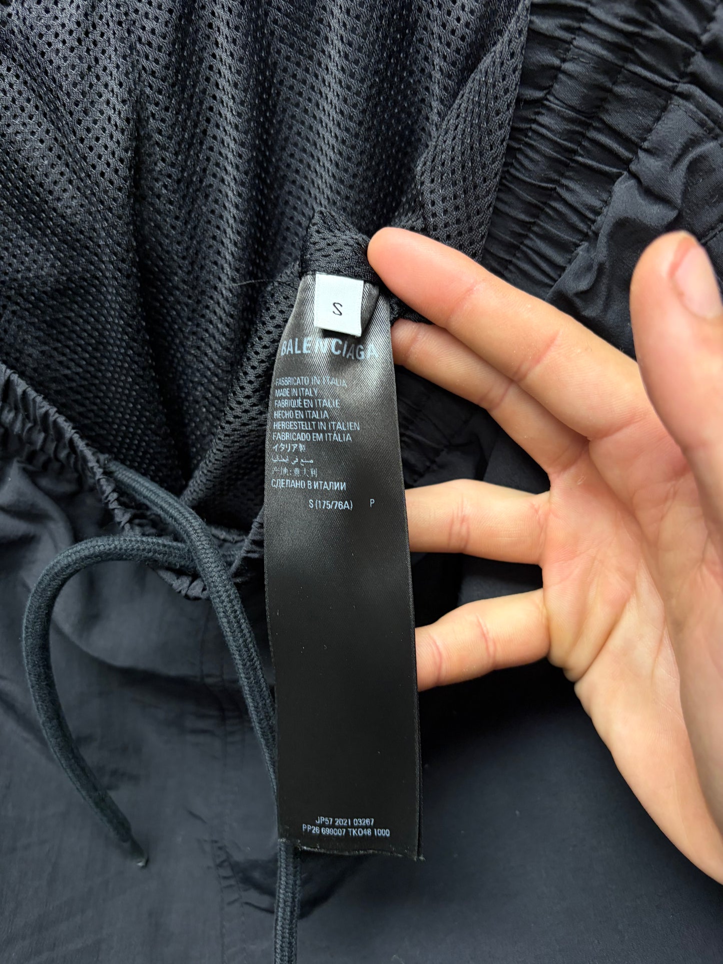 2021 Balenciaga ‘3B Sports Icon’ Logo Black Striped Track Pants