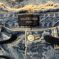 2023 Balenciaga ‘Drawstring’ Light Wash Blue Wide Leg Denim