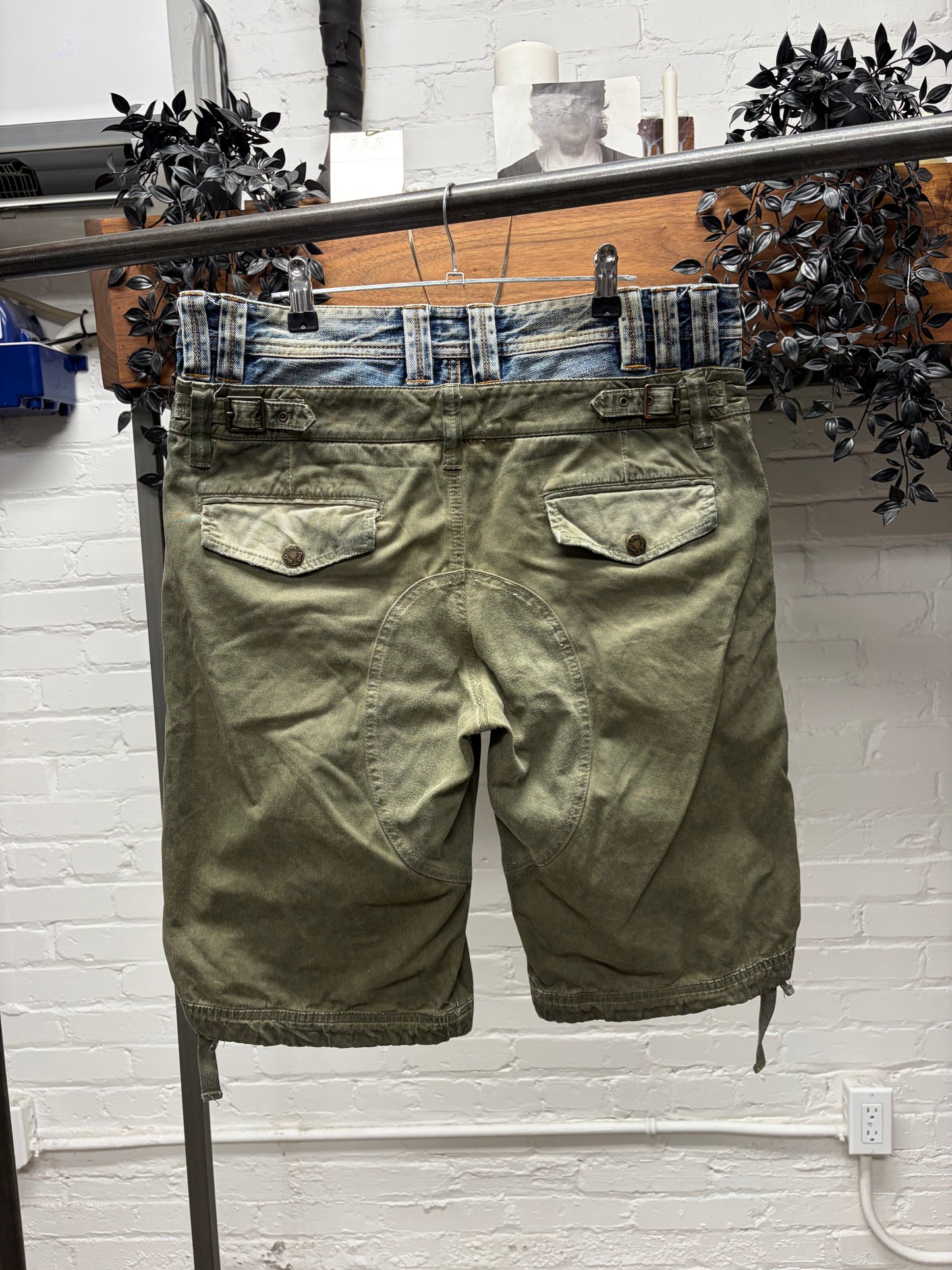2000s Dolce & Gabbana ‘Double Layered’ Denim Cargo Shorts