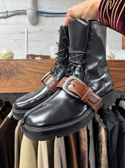 Maison Margiela ‘County’ Tabi Split Toe Leather Combat Boots
