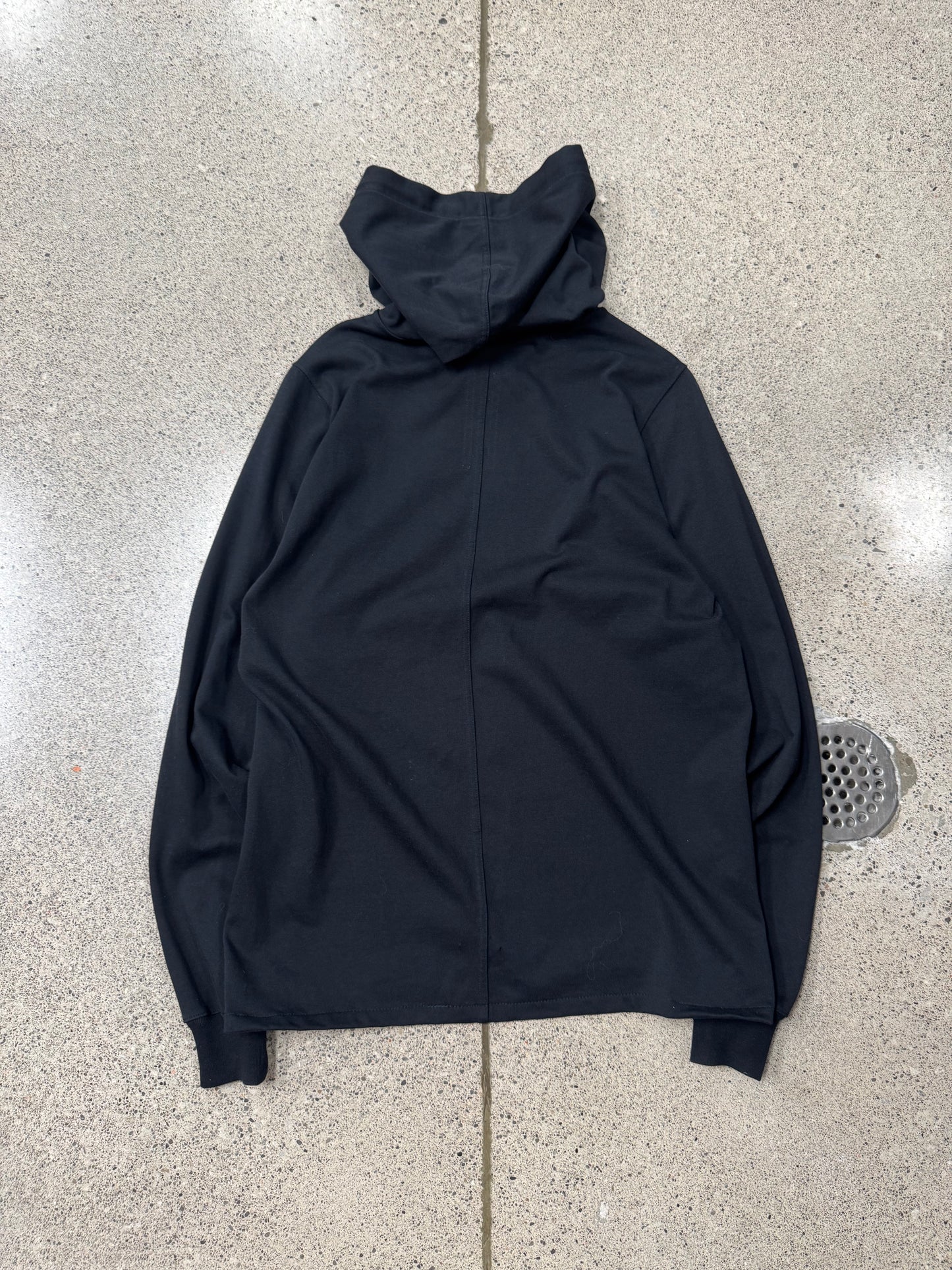 AW2021 Rick Owens ‘Gethsemane’ Black Pullover Hoodie