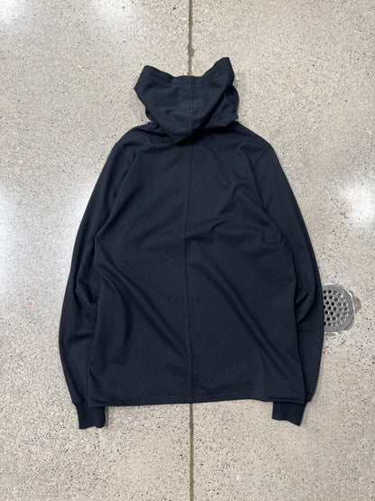 AW2021 Rick Owens ‘Gethsemane’ Black Pullover Hoodie