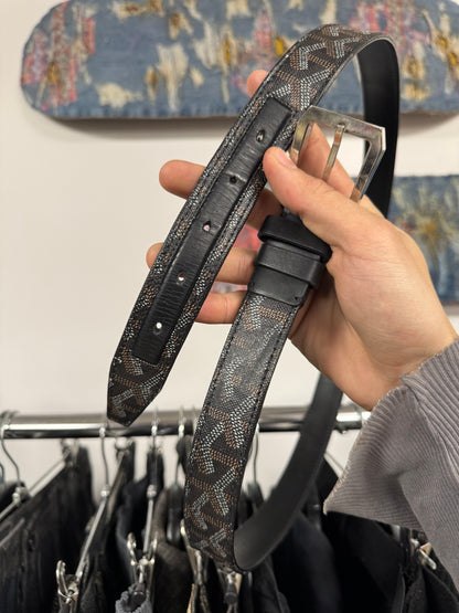 Goyard ‘Fregate’ Black Monogram Belt