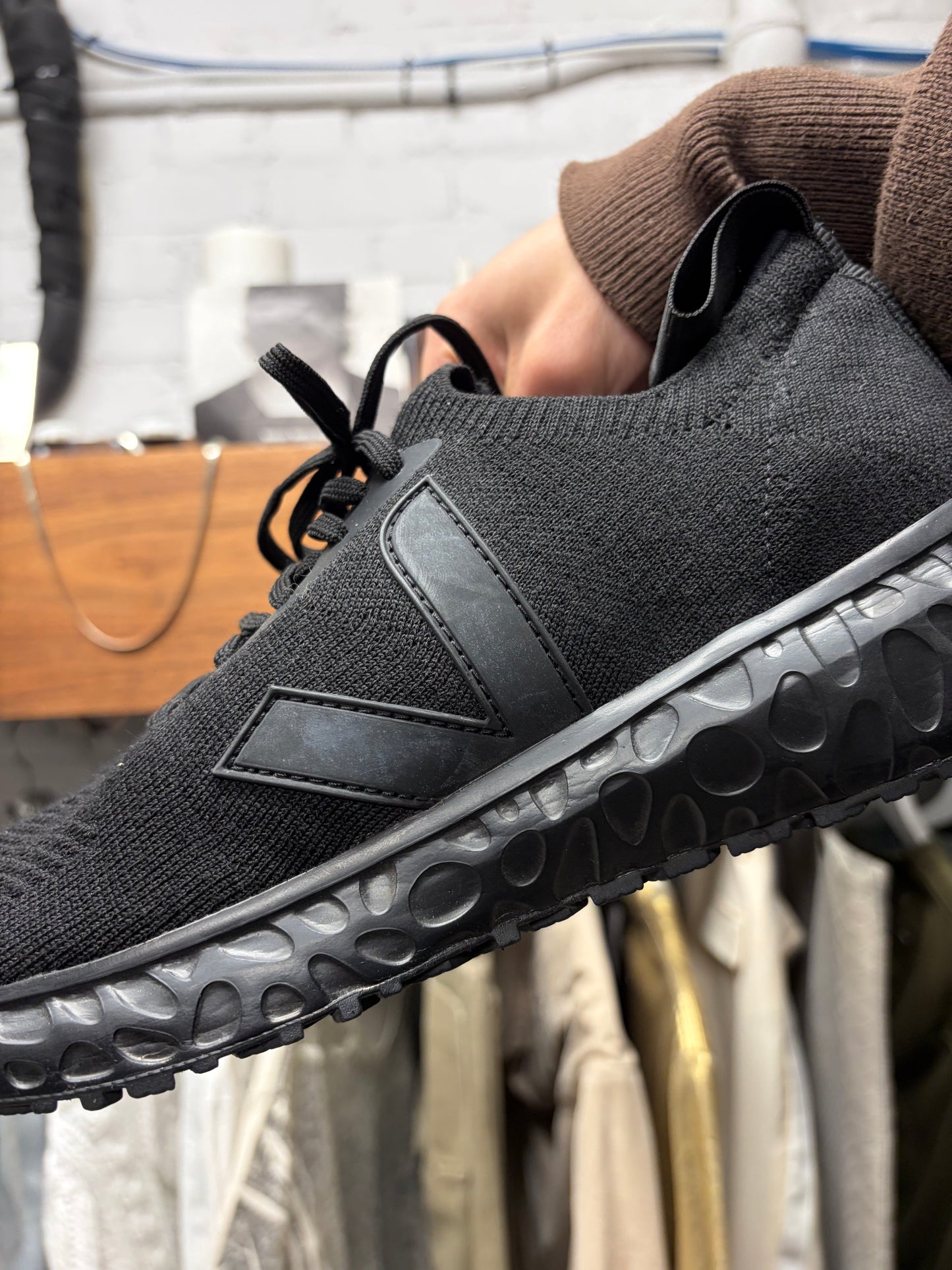 Rick Owens x Veja Low Top Black Athletic Sneakers