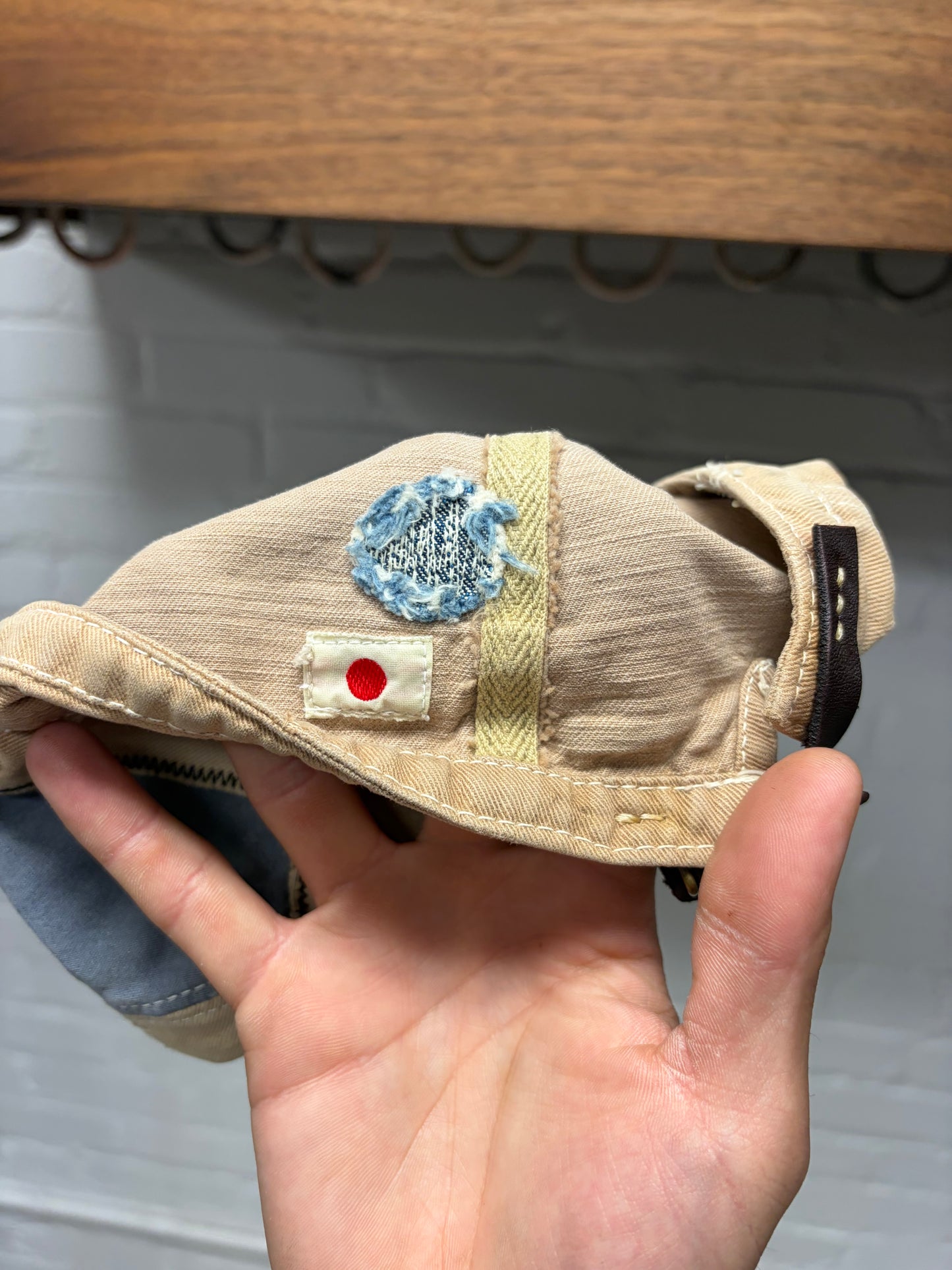 Kapital ‘Sashiko’ Hand Repaired Denim Strap-Back Cap