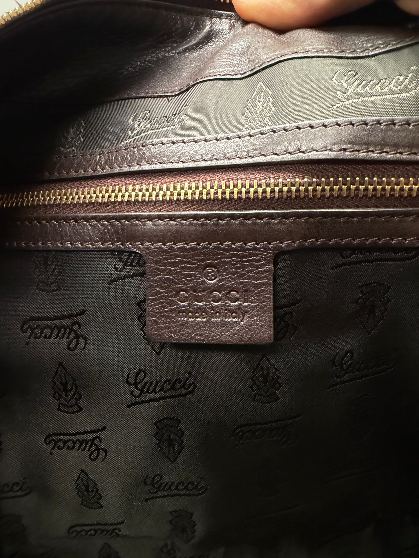 Gucci ‘Hysteria’ Leopard Print Enamel Clutch Bag