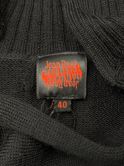 Vintage Jean Paul Gaultier ‘Napoleon’ Fencing Closure Black Sweater