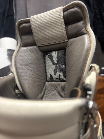 Rick Owens ‘Geobasket’ Dust Brown/Milk Suede High Top Sneakers