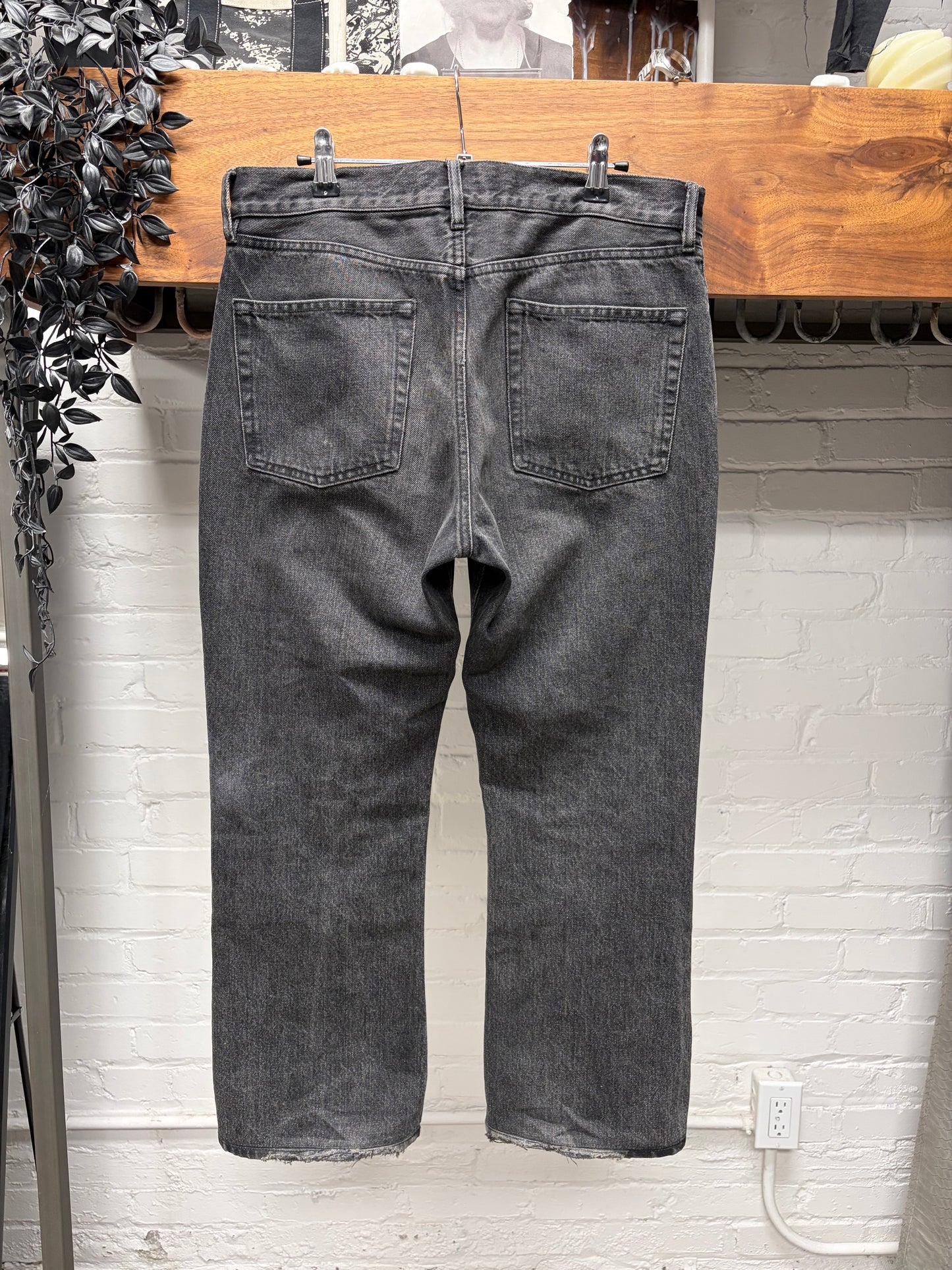 2018 Balenciaga ‘Washed Black’ Flared Leg Denim