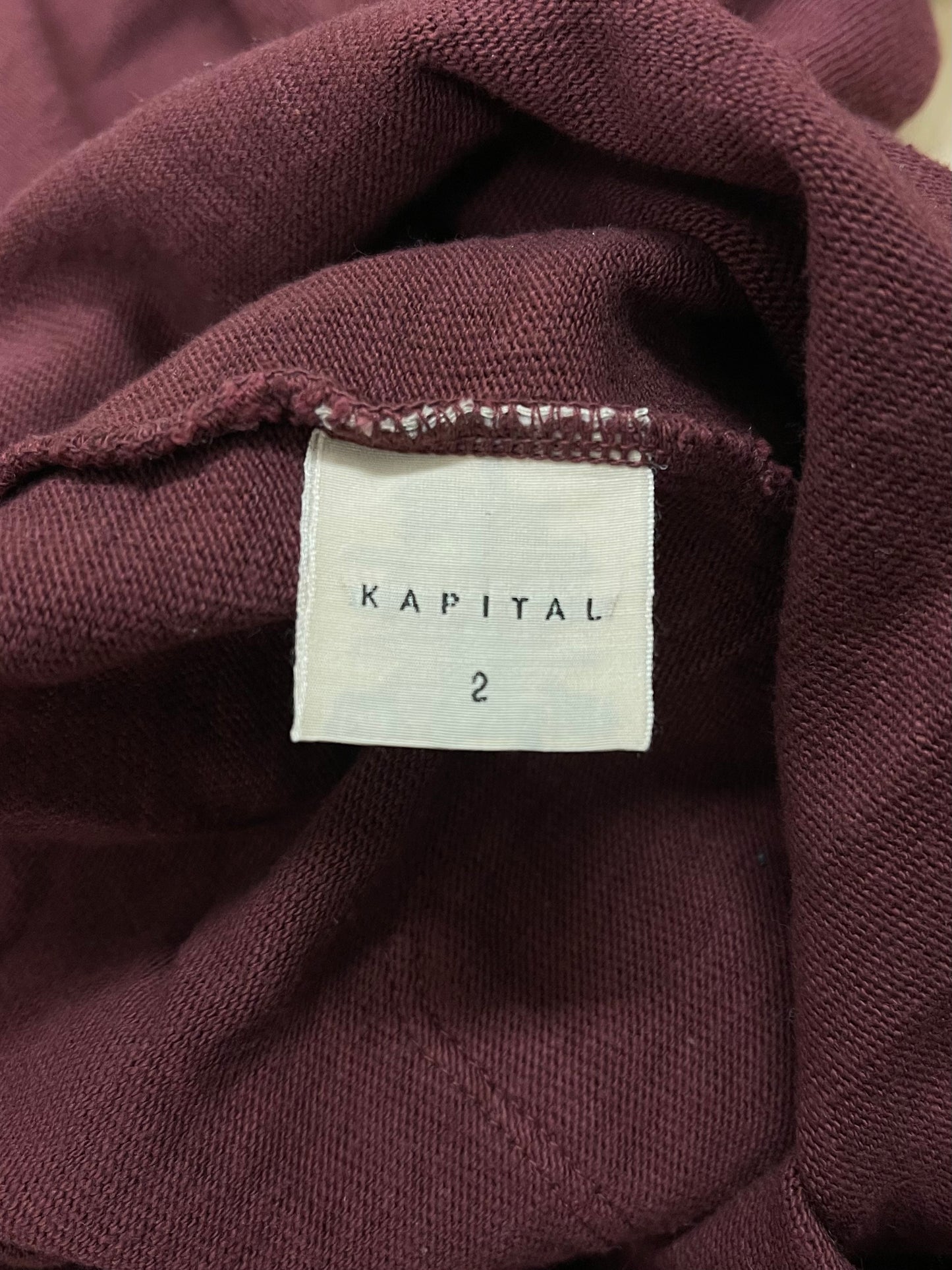 Kapital Overdyed Red Longsleeve Pocket T-shirt