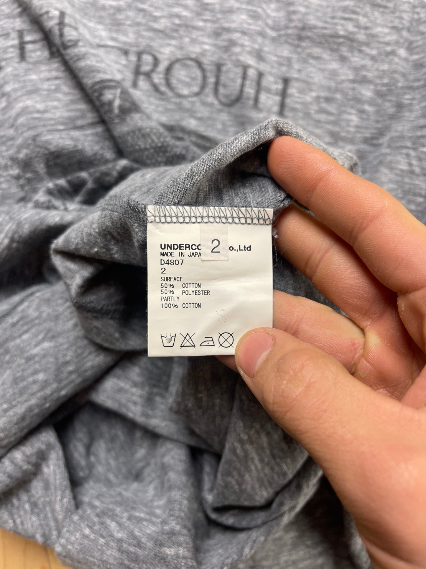 Undercover ‘The Crough’ Washed Grey Ringer Tee