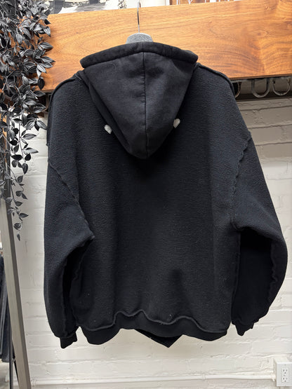 AW2019 Vetements ‘Fuck’ Inside Out Heavy Cotton Black Pullover Hoodie
