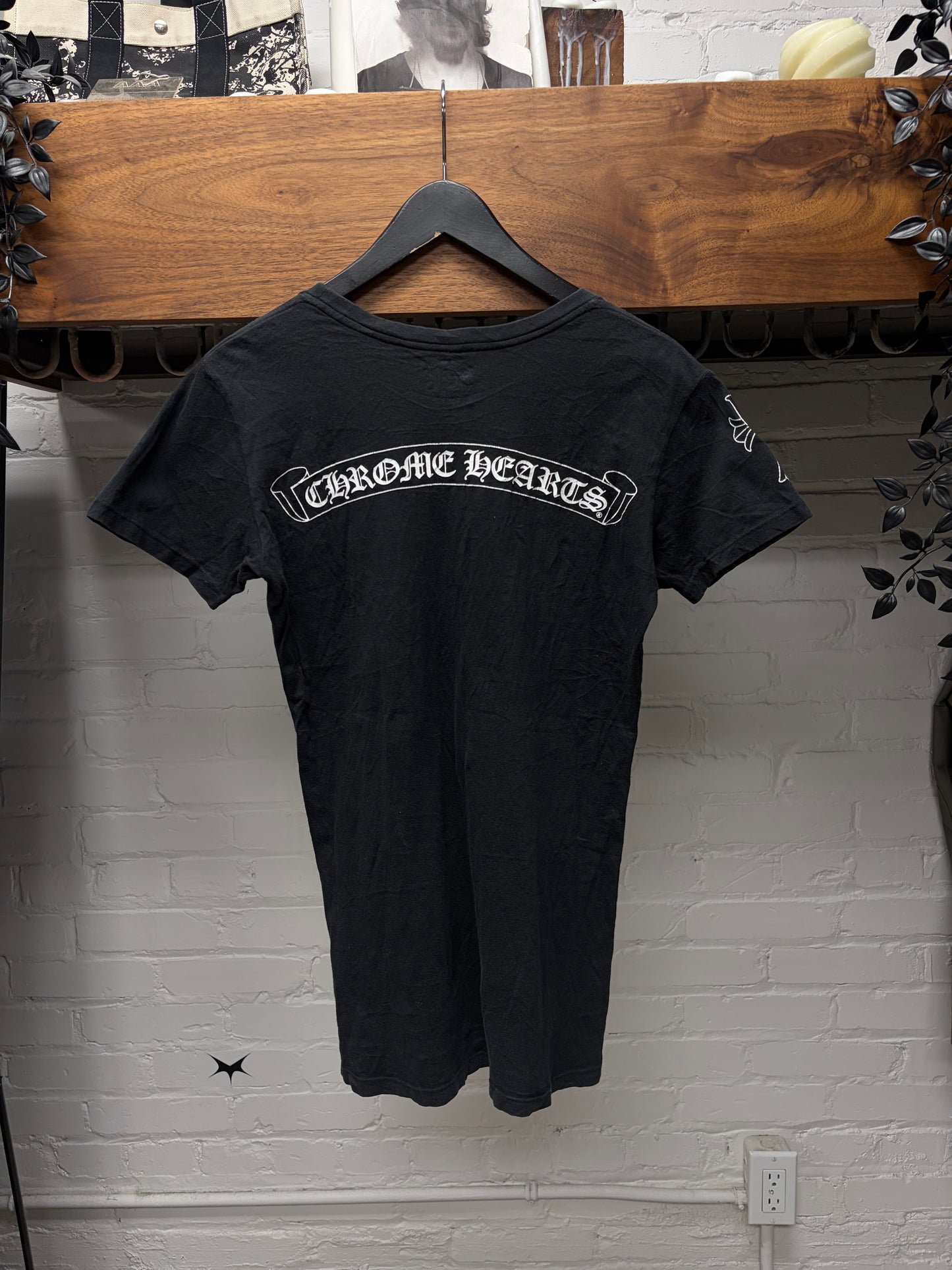 Chrome Hearts ‘Scroll Logo’ Black Short Sleeve T-Shirt