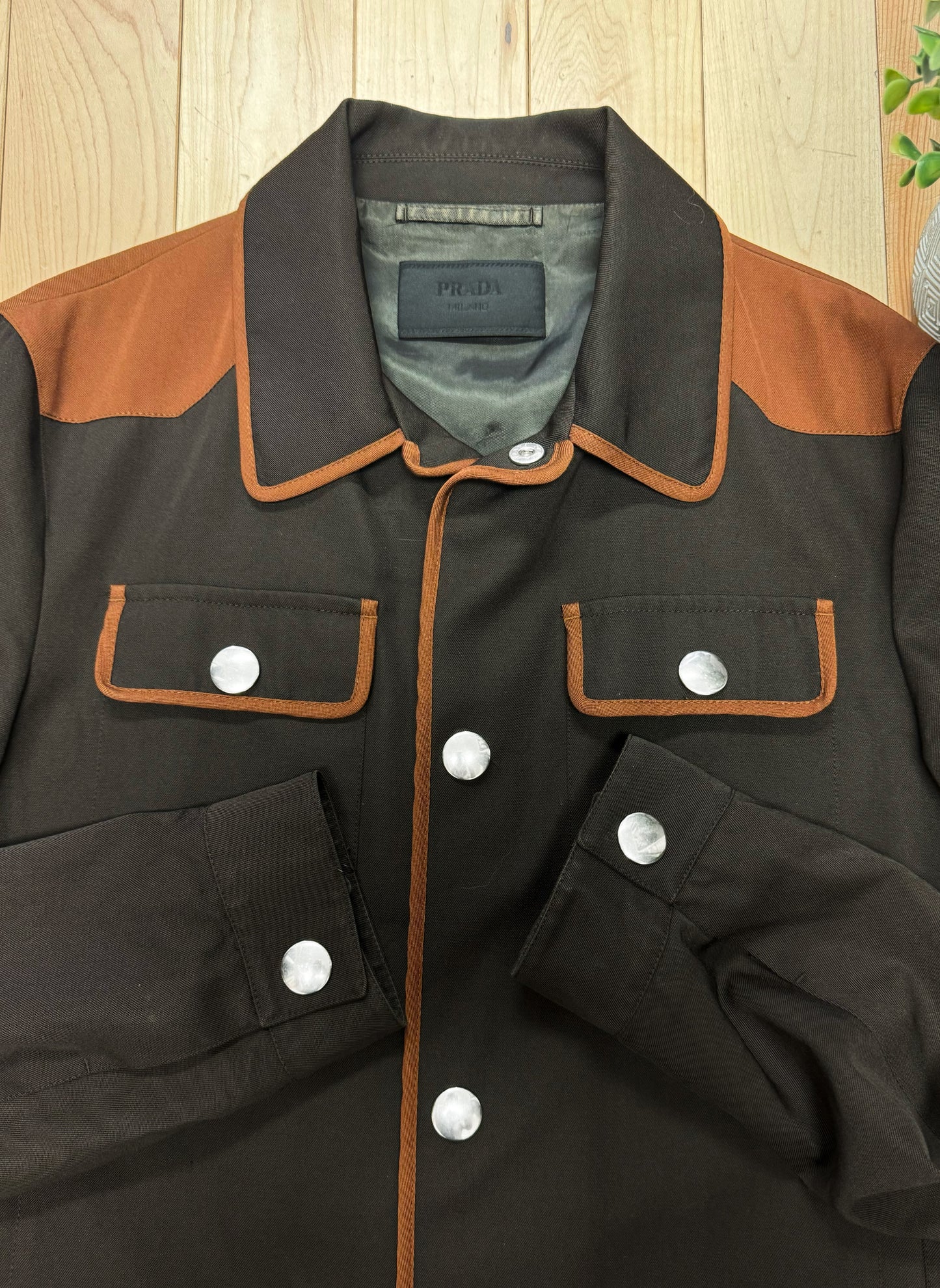 SS2000 Prada Western Button Snap Jacket