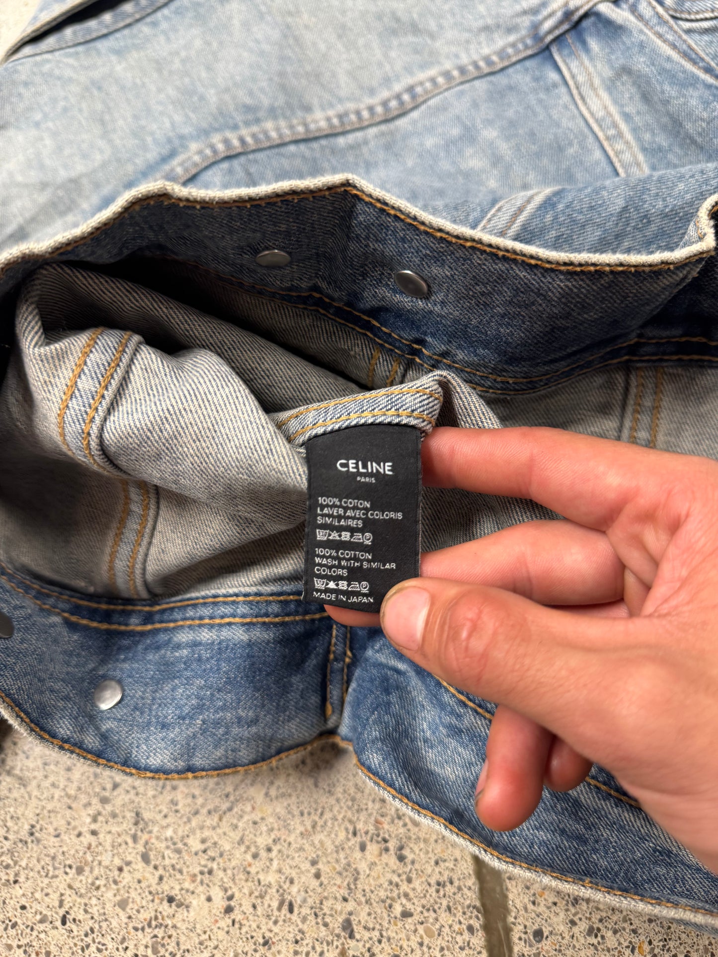 Celine Light Wash Blue Denim Trucker Jacket