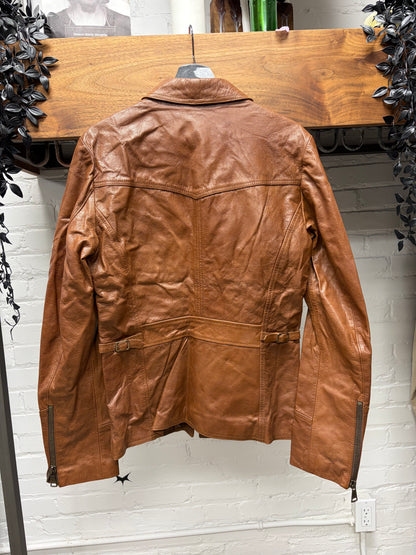 Dolce and Gabbana ‘Mainline’ Brown Goatskin Leather Jacket