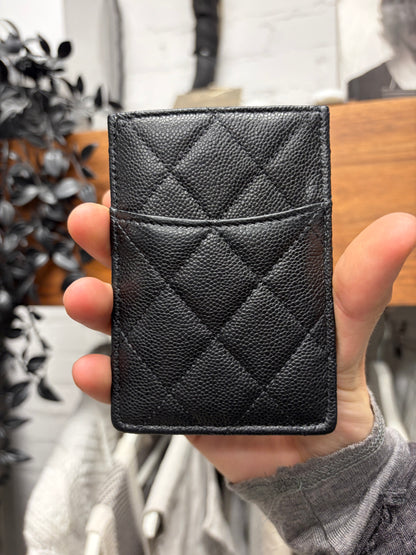 Chanel ‘Caviar’ Quilted Black Leather Cardholder